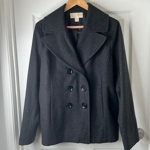 Michael Michael Kors Women’s Gray Double Breasted Pea Coat Size Medium.